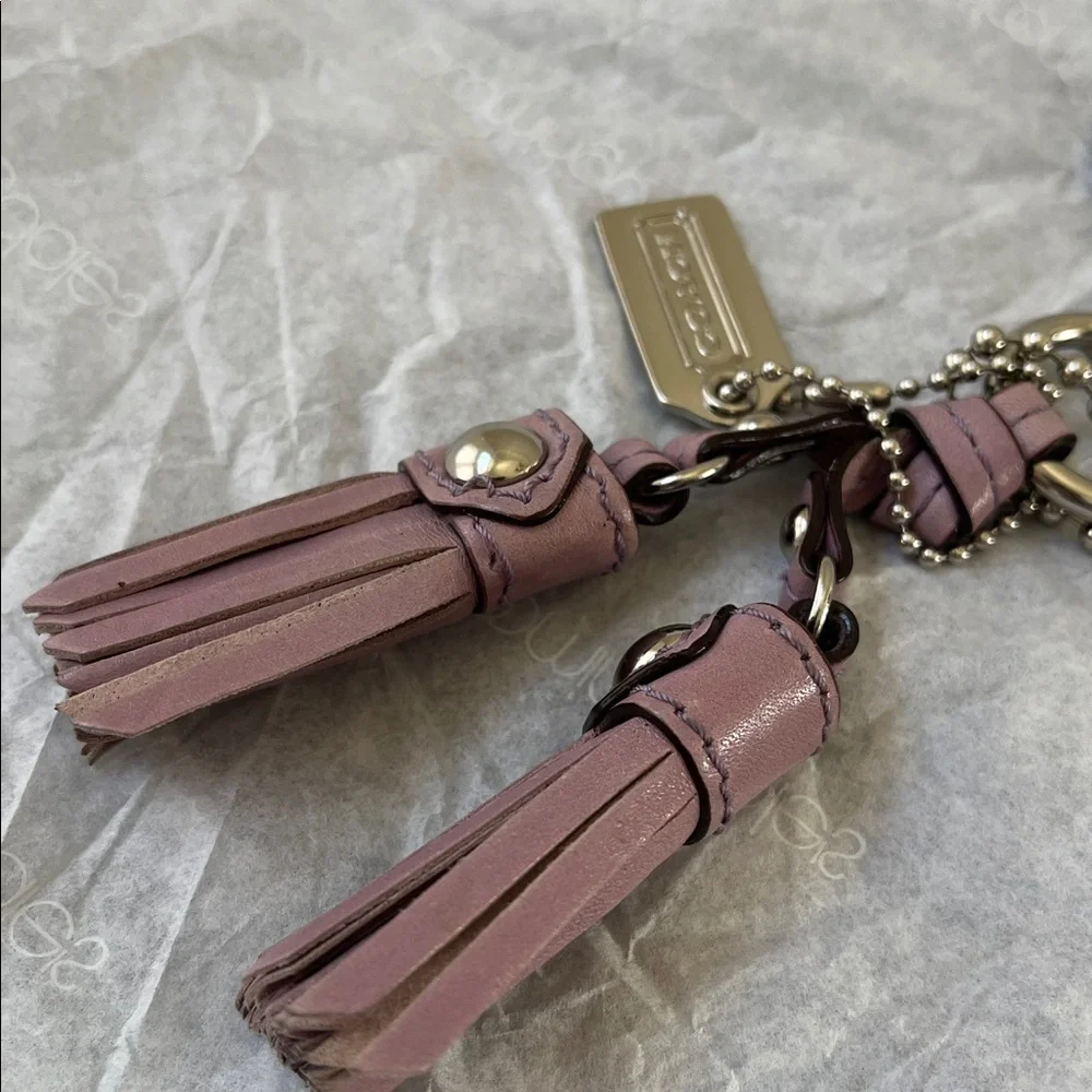 Coach Gold and Mauve Tassel Keychain - Picture 3 of 10
